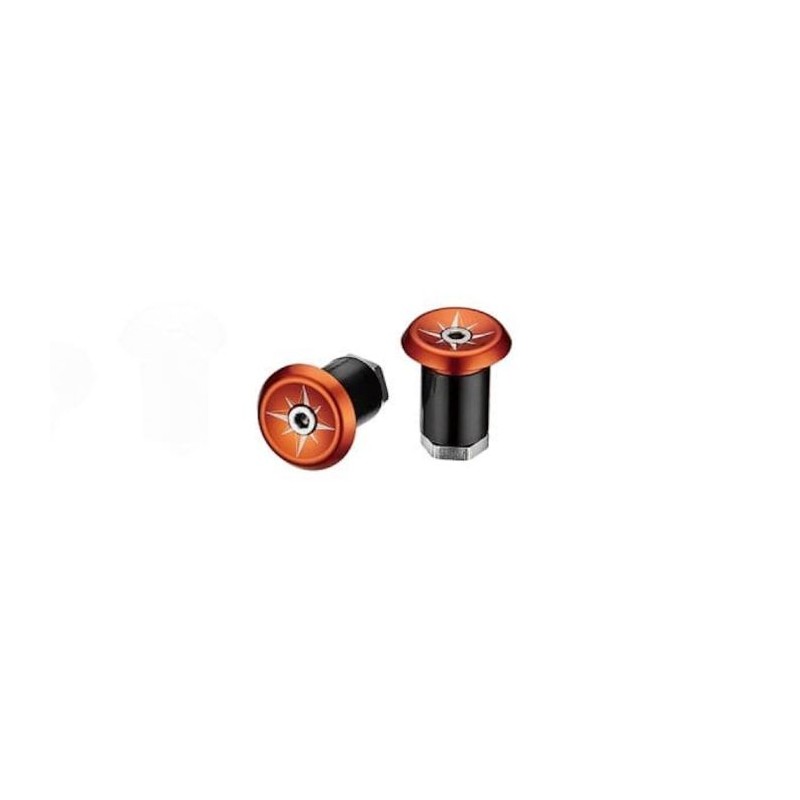 Tapones Ciclovation Vortex Aluminio MTB/Ruta Naranja