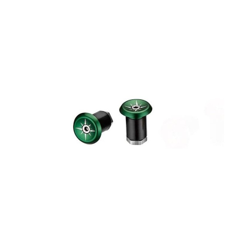 Tapones Ciclovation Vortex Aluminio MTB/Ruta Verde