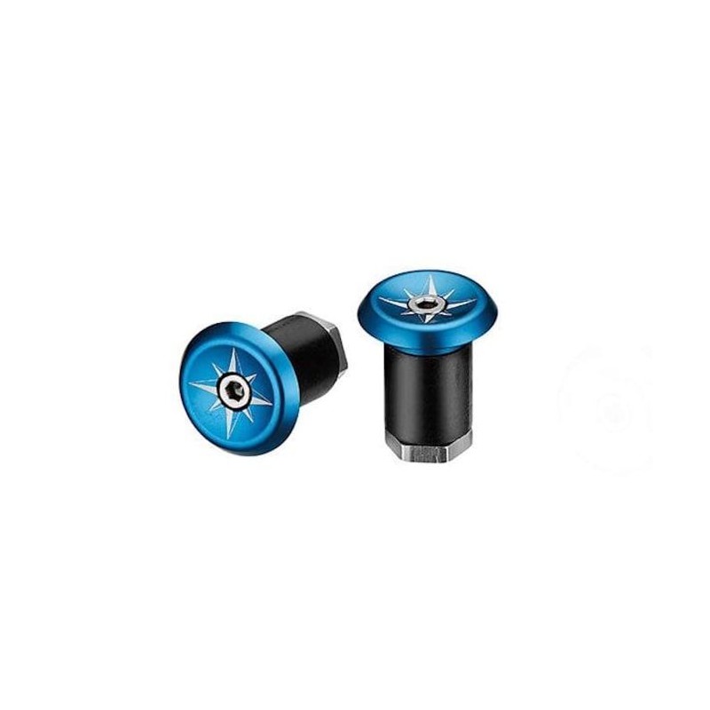 Tapones Ciclovation Vortex Aluminio MTB/Ruta Azul