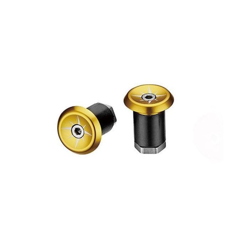 Tapones Ciclovation Vortex Aluminio MTB/Ruta Dorado