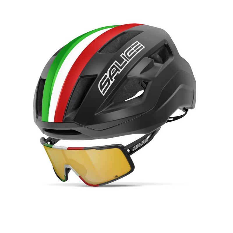 Casco Salice Vento Negro ITA y Lentes Salice 022 Negros ITA