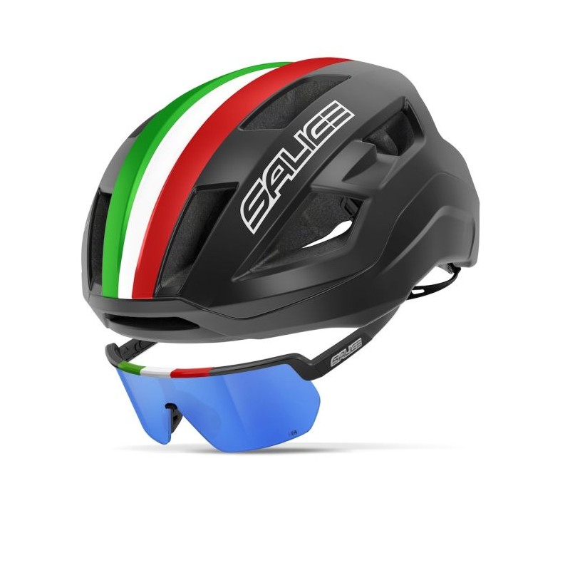 Casco Salice Vento Negro ITA y Lentes Salice 023 Negros ITA
