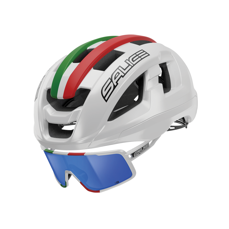 Casco Salice Gavia Blanco ITA y Lentes Salice 022 Blanco ITA