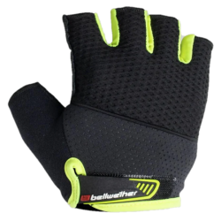 GUANTES BELLWETHER GEL SUPREME NEGRO/VERDE FLUORESCENTE