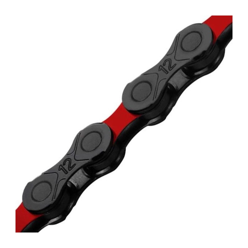 Cadena KMC 12v DLC 12 Black/Red