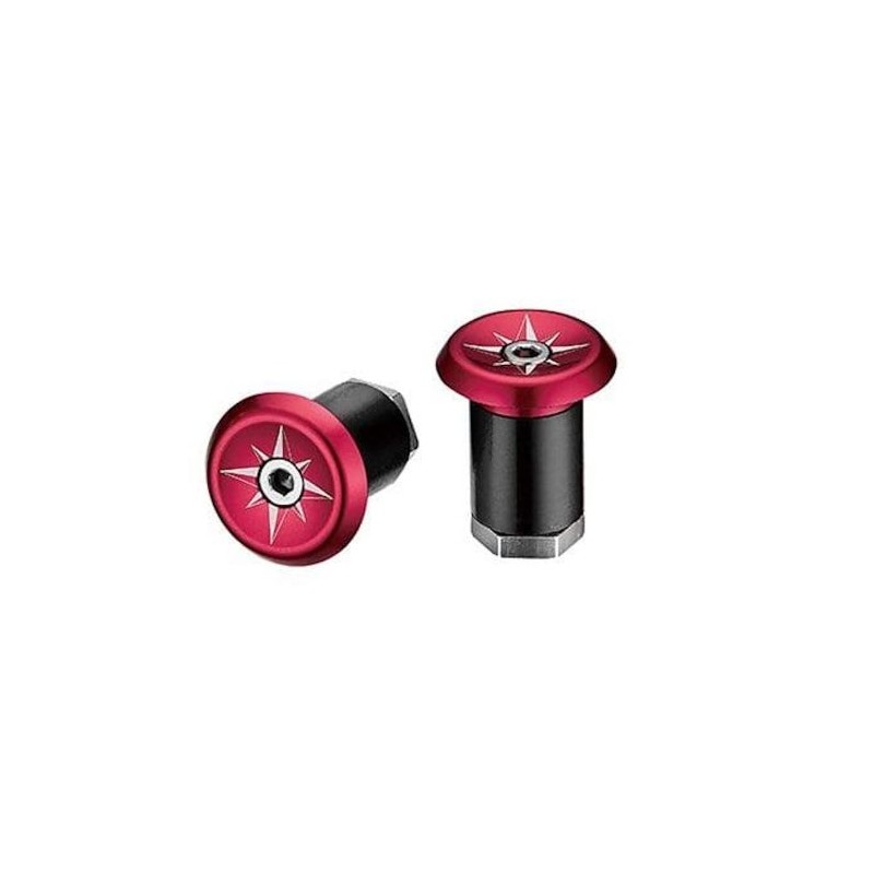 Tapones Ciclovation Vortex Aluminio MTB/Ruta Rojo