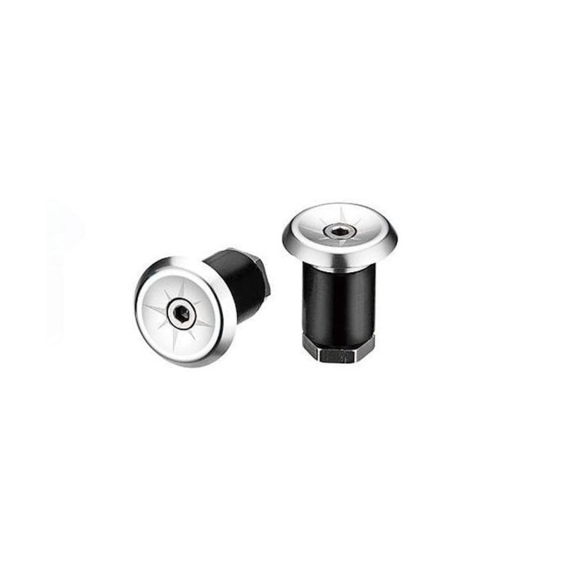 Tapones Ciclovation Vortex Aluminio MTB/Ruta Plata