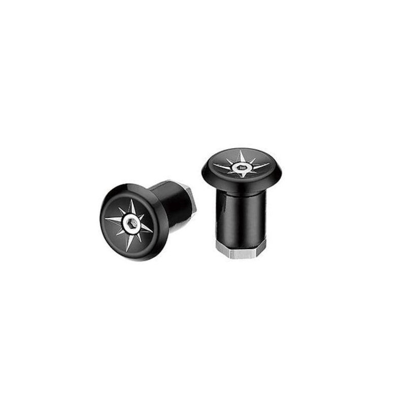 Tapones Ciclovation Vortex Aluminio MTB/Ruta Negro